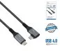 Preview: Cablu DINIC USB C 4.0, drept la unghi de 90°, PD 240W, 40Gbps, mufă din aluminiu, cablu din nailon, 1m